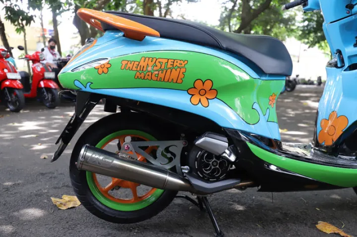 Yamaha Grand Filano Dimodifikasi Menjadi Mystery Machine, Terinspirasi dari Kartun Scooby-Doo