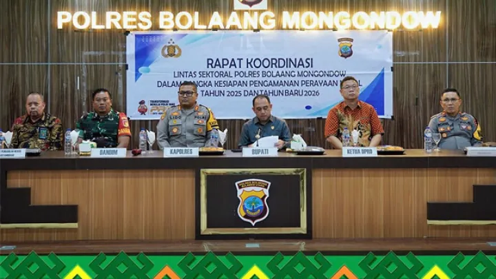 Bupati Bolmong Pimpin Rapat Koordinasi Pengamanan Nataru 2025-2026