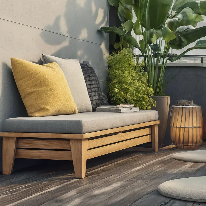 Bangku storage lipat untuk fleksibilitas ruang teras