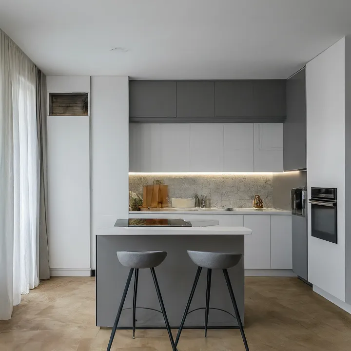 Kitchen set apartemen studio penyimpanan vertikal