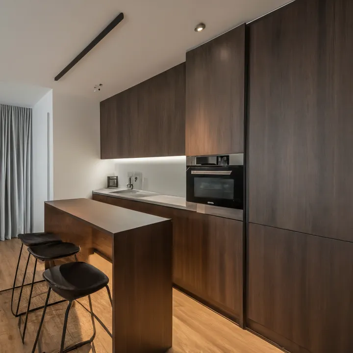 Kitchen set mini bar minimalis apartemen studio