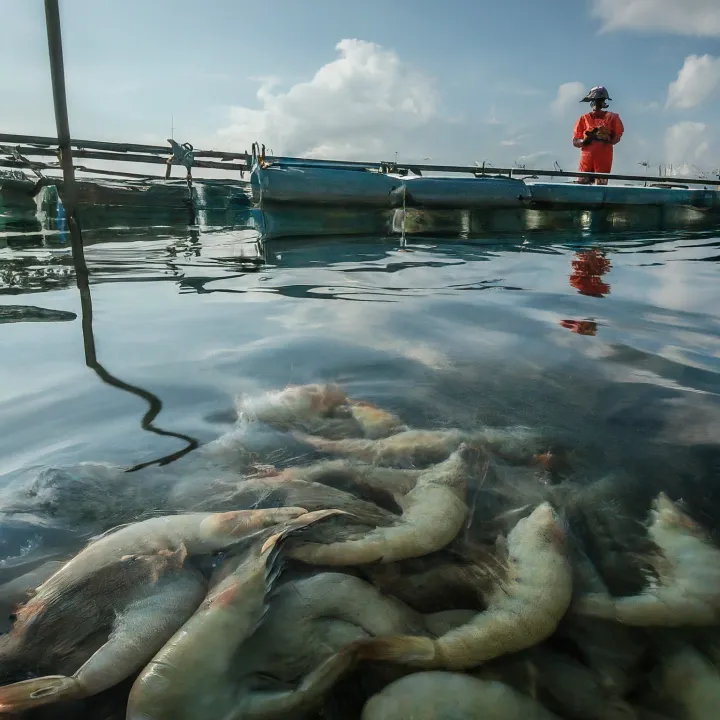 Udang vaname segar dari tambak modern di Indonesia