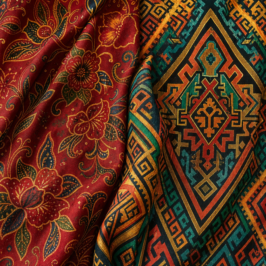 Batik Sumatera dan Kalimantan dengan motif etnik