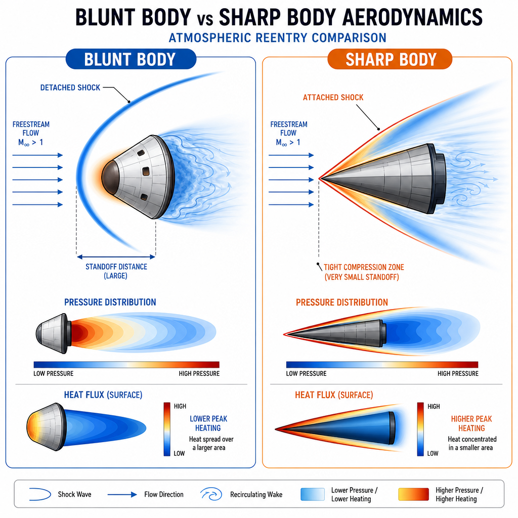 Perbandingan desain blunt body vs sharp body