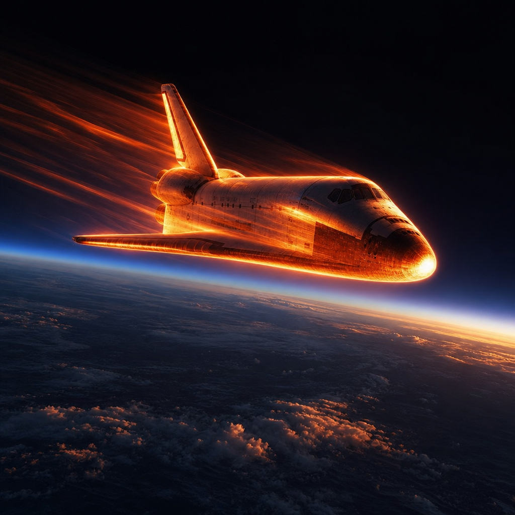 Space Shuttle Columbia saat reentry, tragedi 2003