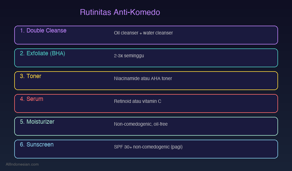 Rutinitas skincare anti-komedo