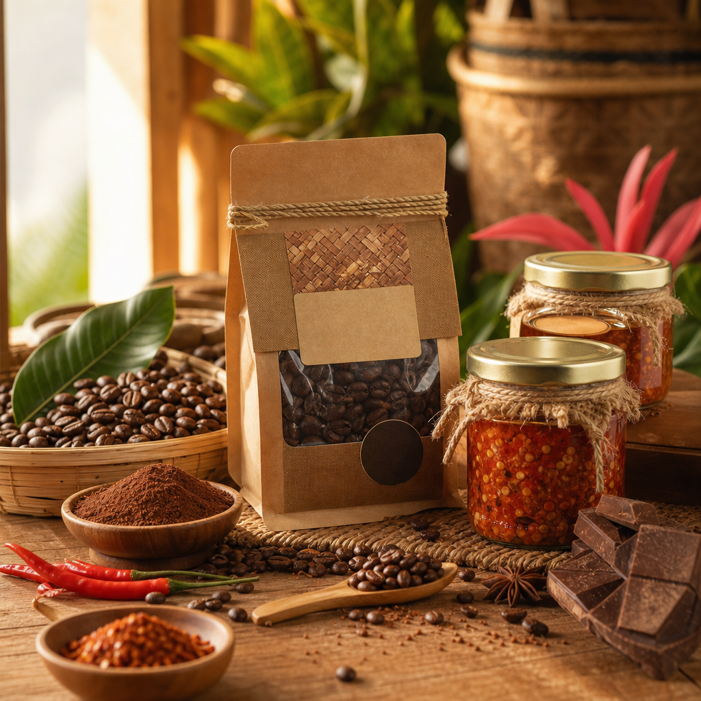 Kopi Gayo dan sambal khas Indonesia