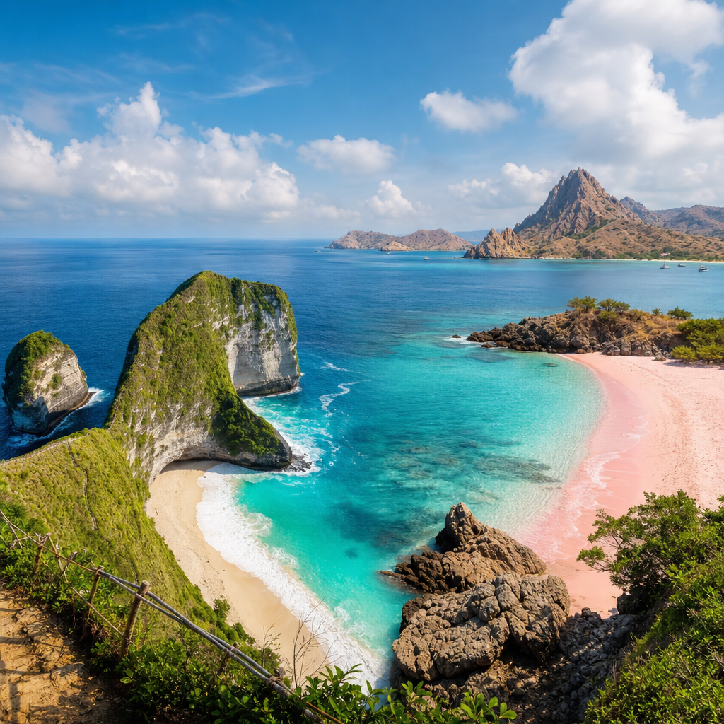 Pantai Kelingking dan Pink Beach Indonesia