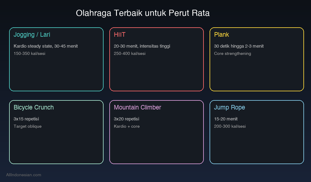 Olahraga terbaik untuk perut rata