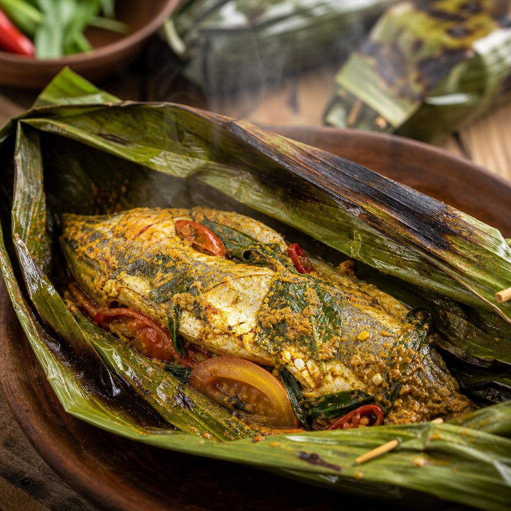 Pepes ikan daun pisang khas Indonesia