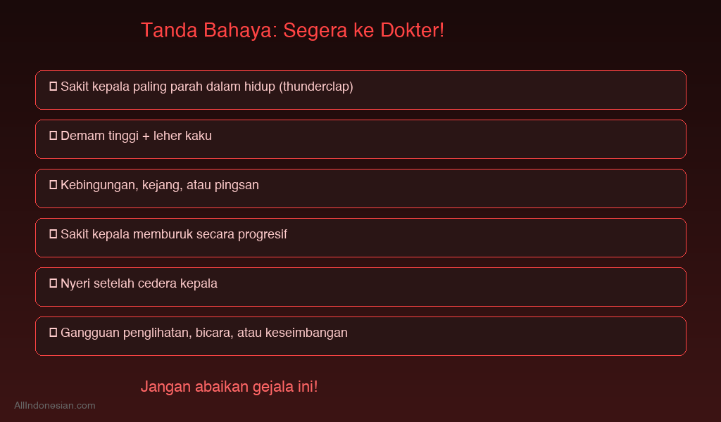 Tanda bahaya sakit kepala