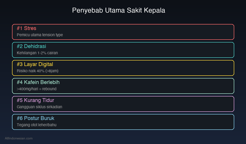 Penyebab utama sakit kepala