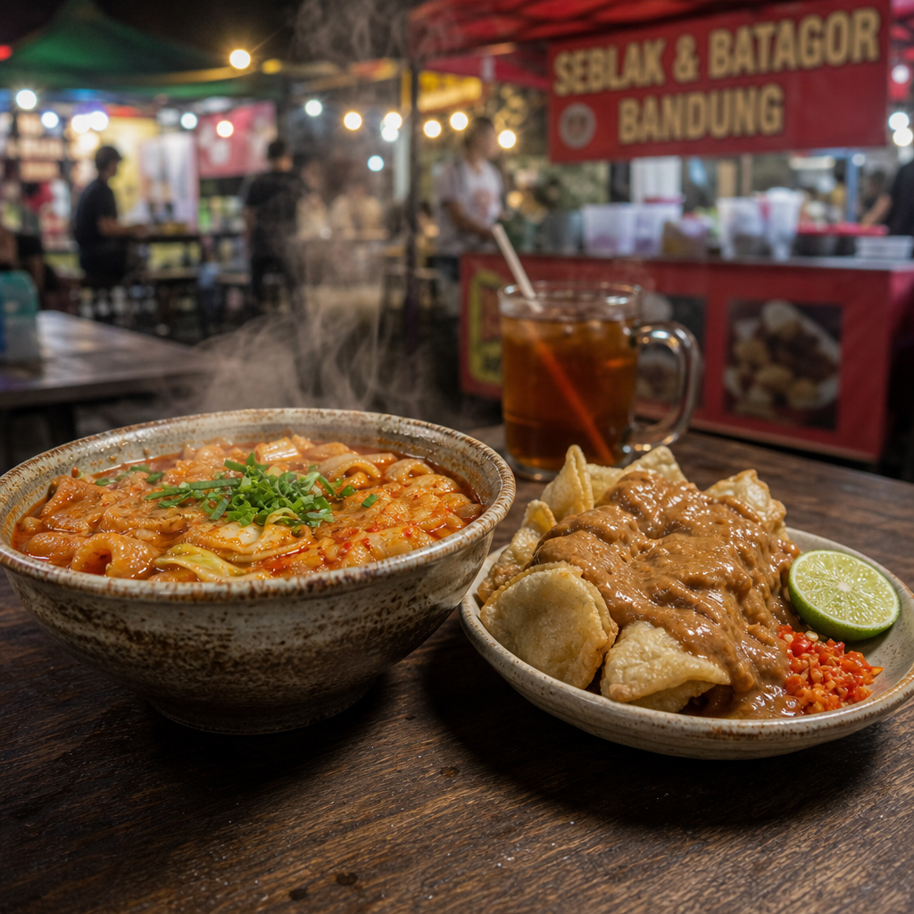 Seblak dan batagor sebagai street food Bandung