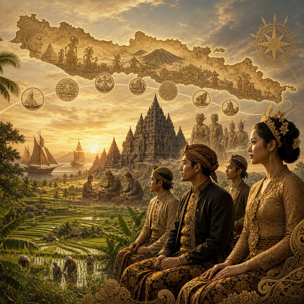 Ilustrasi asal-usul orang Jawa, sejarah, budaya, dan bahasa Jawa