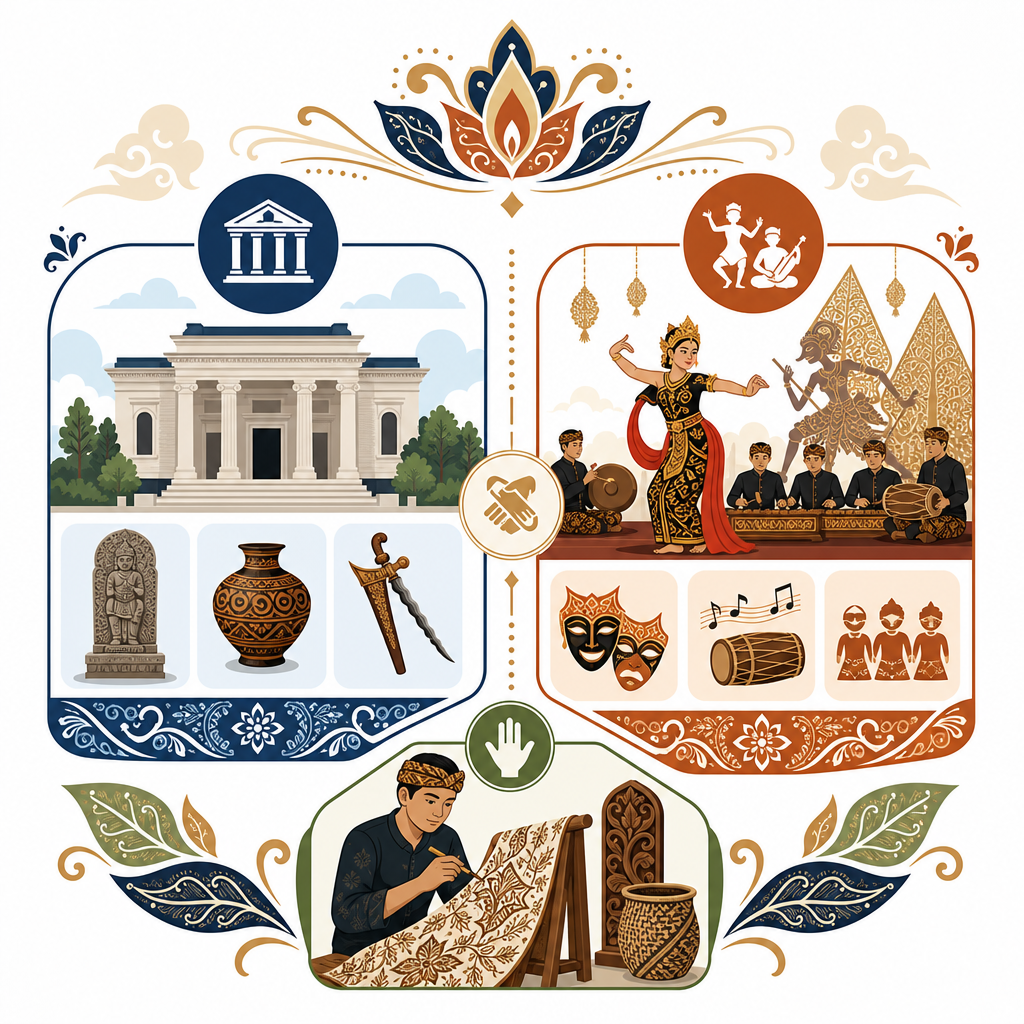 Perbedaan warisan budaya benda dan takbenda UNESCO