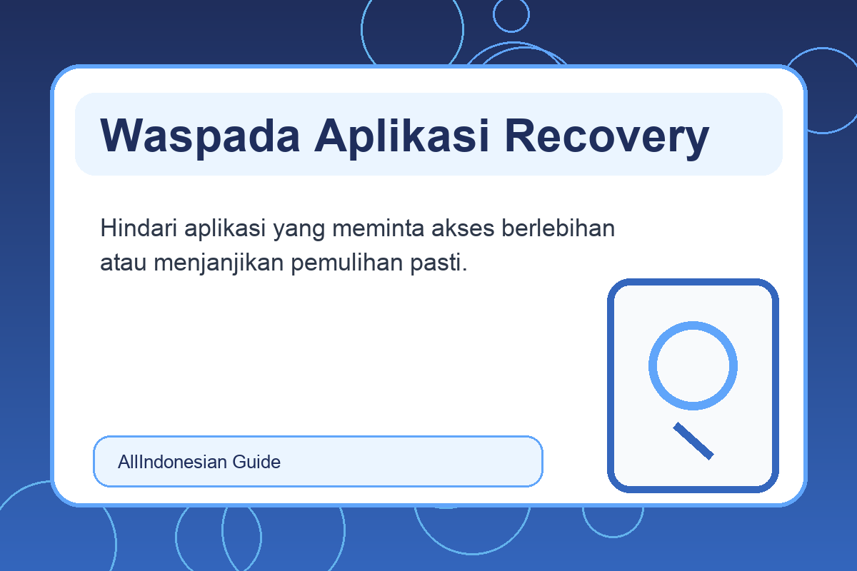 Risiko aplikasi recovery foto yang tidak aman