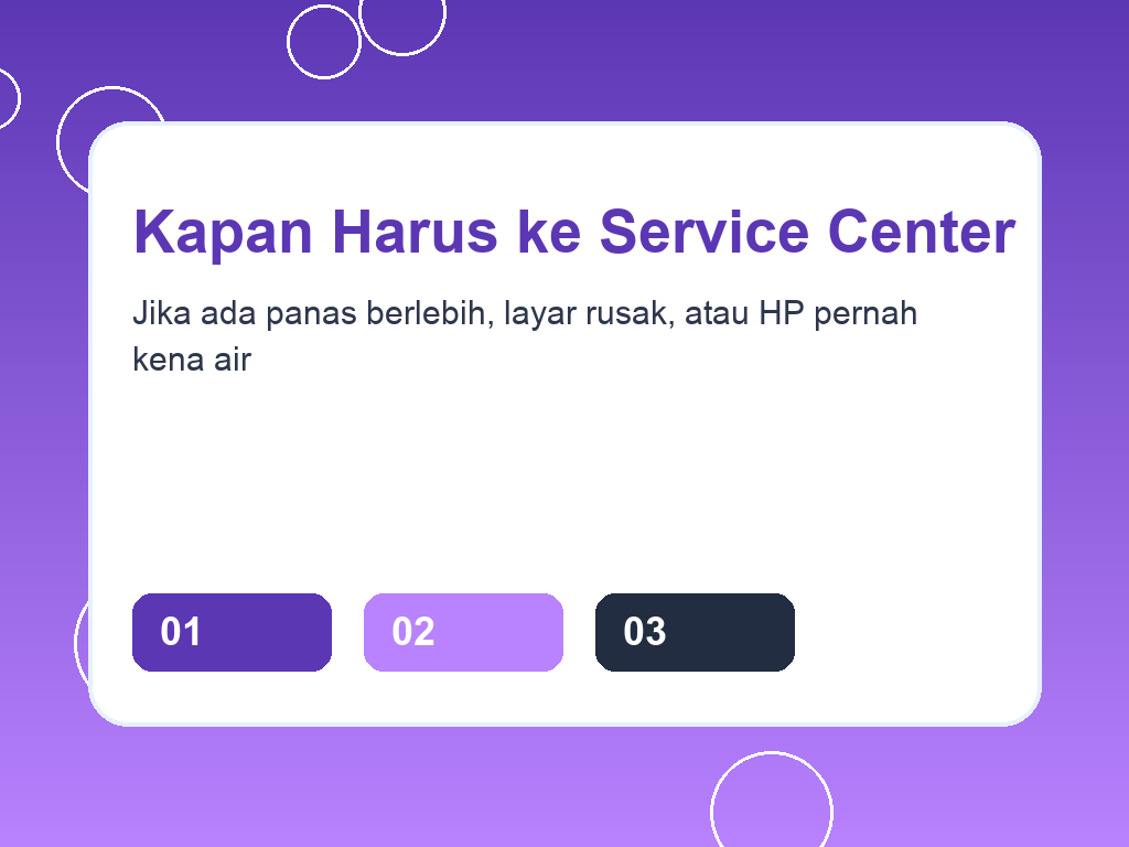 Tanda HP perlu dibawa ke service center