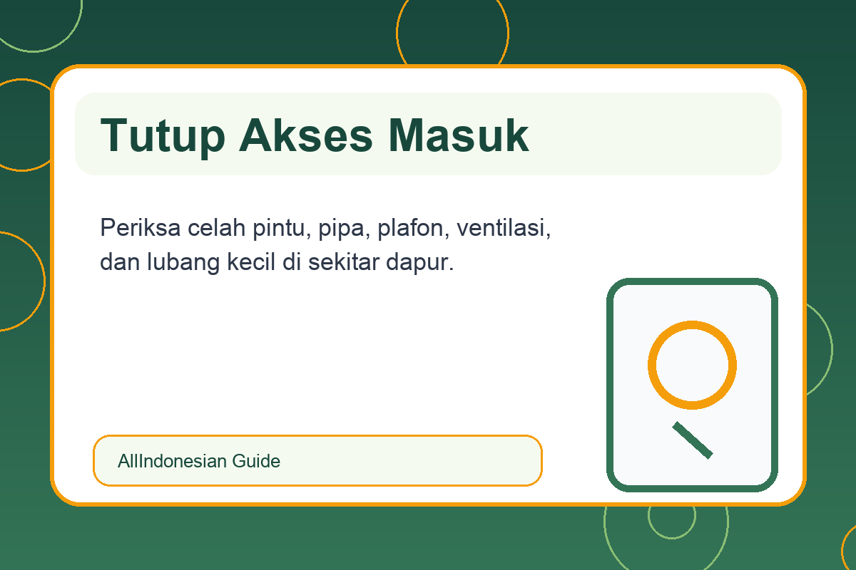 Menutup akses masuk tikus dari celah rumah